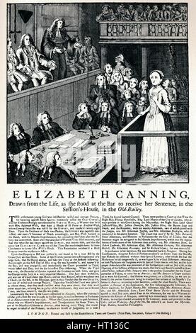 Une bordée de 1754 rapports sur le cas d'Elizabeth Canning, 1915. Artiste : Inconnu Banque D'Images