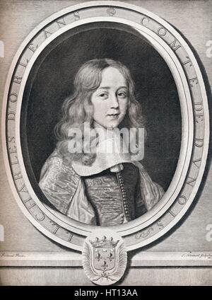 Charles D'Orléans, Comte de Dunois, 1660, (1922). Artiste : Robert Nanteuil Banque D'Images