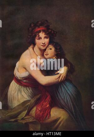 Madame Vigee Lebrun et sa fille, Jeanne Lucie Louise, 1789, (1938). Artiste : Elisabeth Louise Vigee-LeBrun Banque D'Images