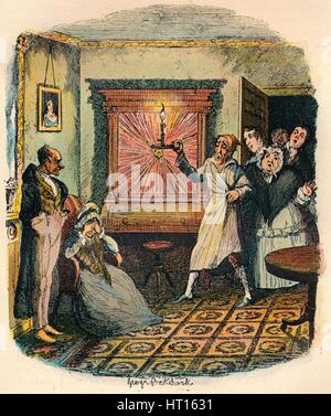 'Mrs. Tibbs et M. Evenson', c1900. Artiste : George Cruikshank. Banque D'Images