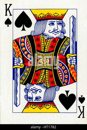 Le Roi de pique d'un jeu de Goodall & Son Ltd. des cartes à jouer, c1940. Artiste : Inconnu. Banque D'Images