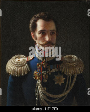 Portrait de Leonty Vasilievich Dubelt (1792-1862), chef d'état-major du Corps des gendarmes, ch. Artiste : 1843, Alexei Vassilievitch Tyranov (1808-1859) Banque D'Images