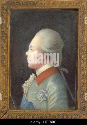 Portrait du Grand-duc Pavel Petrovitch (1754-1801), années 1780. Artiste : Anonyme Banque D'Images