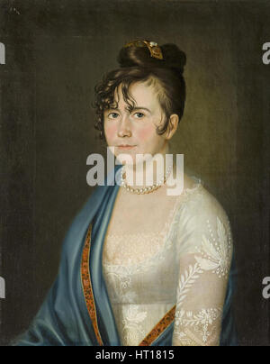 Portrait de la Comtesse Anna Vladimirovna Bobrinskaya (1769-1846), années 1800. Artiste : Anonyme Banque D'Images