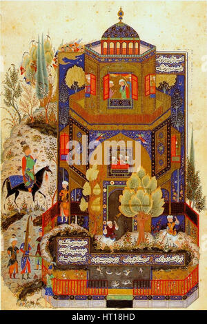 Khosrow et Shirin, seconde moitié du 15ème siècle. Artiste : Anonyme Banque D'Images