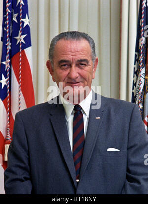 LYNDON B. JOHNSON (1908-1973) en tant que Président des Etats-Unis peu avant l'investiture de Nixon Banque D'Images