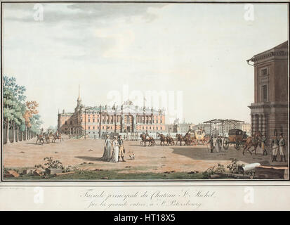 Vue sur le palais de Michael à Saint-Pétersbourg, ca 1806. Artiste : Paterssen, Benjamin (1748-1815) Banque D'Images