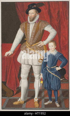 Sir Walter Raleigh et fils, 1602. Artiste : Anonyme Banque D'Images