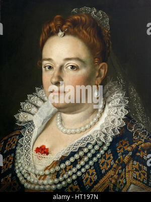 Portrait de Bianca Cappello (1548-1587), grande-duchesse de Toscane, 1585-1586. Artiste : Pulzone, Scipione (1550-1598) Banque D'Images