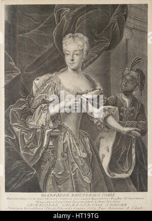 Portrait de la princesse Charlotte de Brunswick-Wolfenbüttel (1694-1715), épouse du tsarévitch Alexei Petro Artist : Wortmann, Christian Albrecht (1680-1760) Banque D'Images