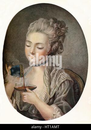 Prendre 'Girl', café c1774. Artiste : Louis Marin Bonnet. Banque D'Images