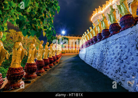 Statues de Bouddha dans la nuit dans Fo Guang Shan Banque D'Images