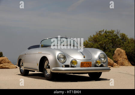 Porsche 356 Speedster 1600 Super 1958. Artiste : Simon de l'argile. Banque D'Images