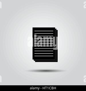L'icône document Vector Illustration sur le fond blanc. Illustration de Vecteur