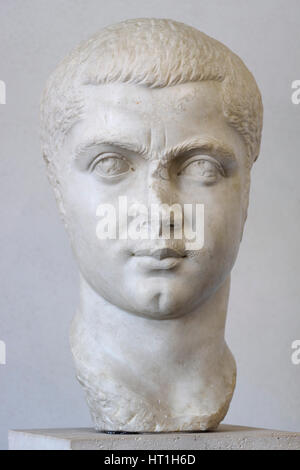 Rome. L'Italie. Tête colossale portrait d'Empereur romain noeud gordien III (225 - 244 AD). Palais Massimo alle Terme, Museo Nazionale Romano. Banque D'Images