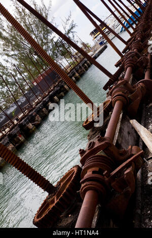 Dock vis, Bridgetown, Barbade, Antilles, Caraïbes Banque D'Images