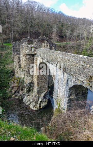 Pont du Diable, l'Ariège. France Banque D'Images