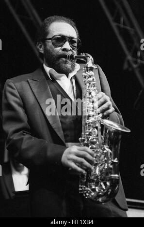 Hank Crawford, Top Rank, Brighton, 1989. Artiste : Brian O'Connor. Banque D'Images