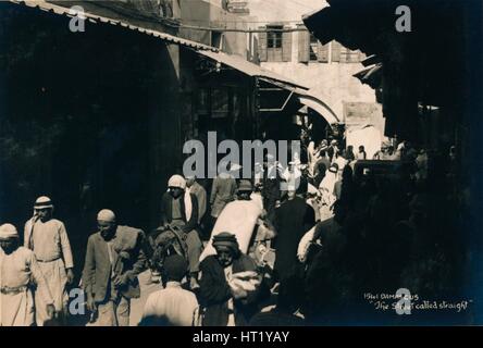 La rue a appelé ligne droite, Damas, Syrie, 1936. Artiste : Inconnu Banque D'Images