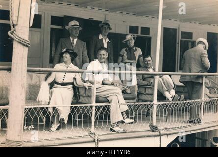 Les passagers d'une croisière sur le Nil, 1936. Artiste : Inconnu Banque D'Images