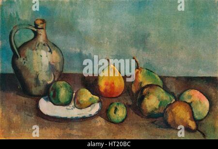 "La vie, pitcher et fruit', 1894. Artiste : Paul Cézanne. Banque D'Images