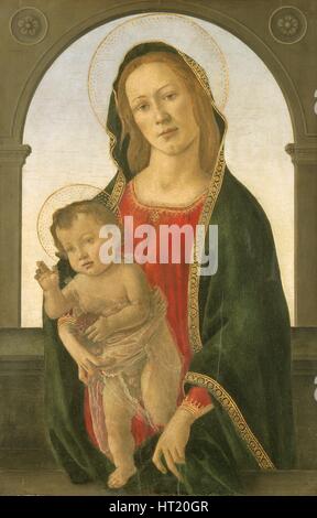 "Vierge à l'enfant avec une grenade', c1488. Artiste : Sandro Botticelli. Banque D'Images