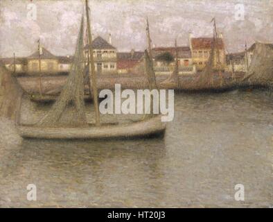 'Bateaux, Heyst', 1900. Banque D'Images