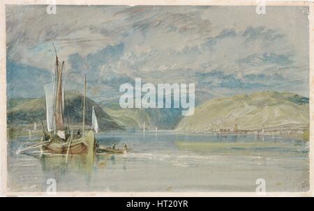 'Rudesheim', 1817. Artiste : JMW Turner. Banque D'Images