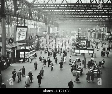 La gare de Waterloo, Lambeth, London, 1960. Artiste : Inconnu. Banque D'Images