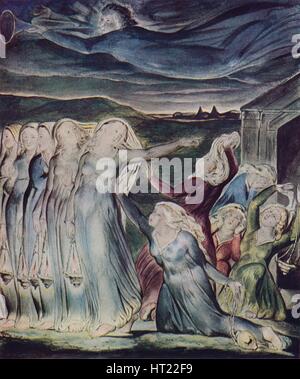 'La parabole des vierges sages et folles', c1800. Artiste : William Blake. Banque D'Images