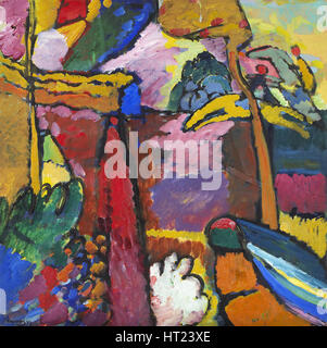 Pour l'Improvisation de l'étude V, 1910. Artiste : Kandinsky, Vassily Vassilievitch (1866-1944) Banque D'Images