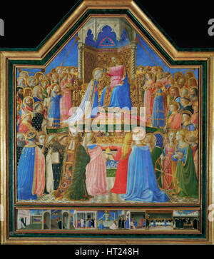 Le couronnement de la Vierge, ca 1430. Artiste : Angelico, Fra Giovanni da Fiesole, (ca. 1400-1455) Banque D'Images