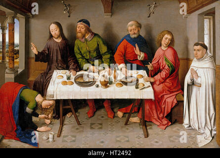 Le Christ dans la maison de Simon le pharisien, ch. 1450. Artiste : Combats, Dirk (1410/20-1475) Banque D'Images