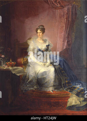 Portrait de Marie-Louise d'Autriche (1791-1847), duchesse de Parme, 1837. Artiste : Borghesi, Giovan Battista (1790-1846) Banque D'Images