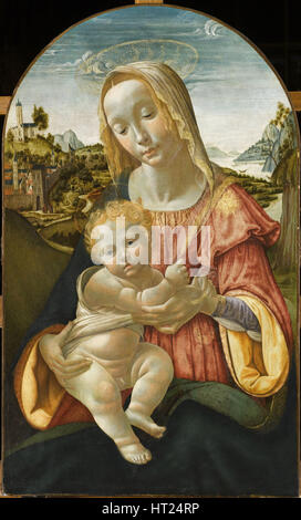 Vierge à l'enfant, ca 1487-1488. Artiste : Ghirlandaio, Davide (1452-1525) Banque D'Images