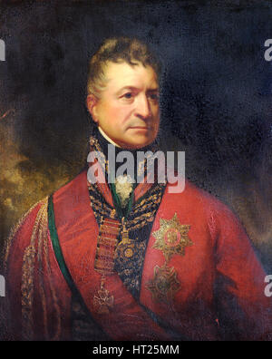 Portrait du lieutenant-général Sir Thomas Picton, soldat britannique, c1815. Artiste : Sir William Beechey. Banque D'Images