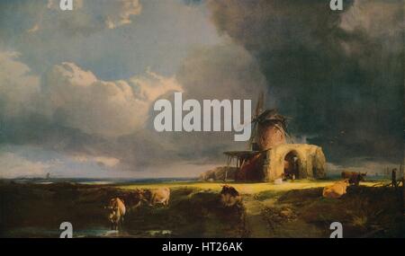 'St. Benet's Abbey, sur la bure', c1854. Artiste : Henry lumineux. Banque D'Images