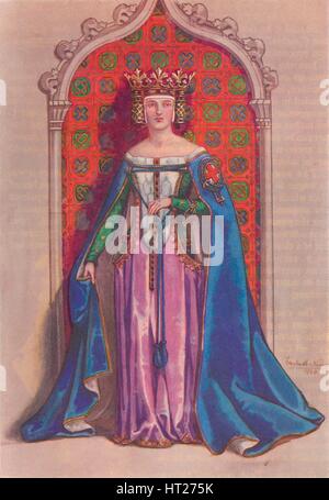 La Reine Philippa '1350', 1926. Artiste : Herbert Norris. Banque D'Images