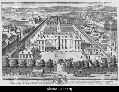 Une vue d'ensemble de Burlington House, Westminster, Piccadilly, c1707 (1911). Artiste : Johannes Kip. Banque D'Images