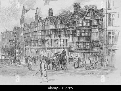 Staple Inn, Holborn Bars, Londres, c1910 (1911). Artiste : Inconnu. Banque D'Images