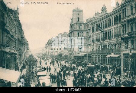 'Avenida Rio Branco - Rio de Janeiro', c1910. Artiste : Inconnu. Banque D'Images