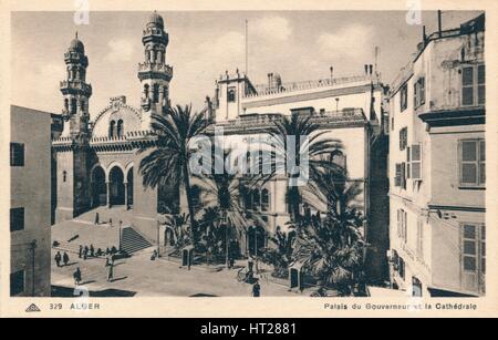 Alger - Palais du Gouverneur et la Cathédrale', c1900. Artiste : Inconnu. Banque D'Images