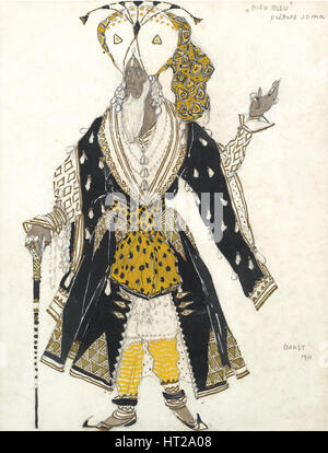 La conception de costumes pour le Ballet Dieu bleu par R. Hahn, 1911. Artiste : Bakst, Léon (1866-1924) Banque D'Images