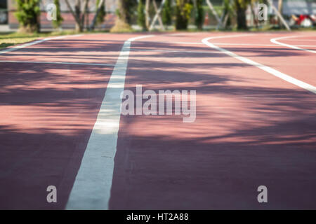 Piste de Course anciennes à l'école, stock photo Banque D'Images