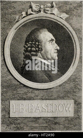 Johann Bernhard Basedow (1724-1790), 1773. Artiste : Daniel Nikolaus Chodowiecki, (1726-1801) Banque D'Images