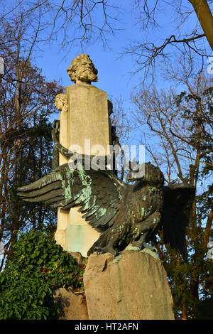 Giosue Carducci monument à Venise Giardini parc public, le premier italien à recevoir le Prix Nobel de littérature (construit en 1912) Banque D'Images