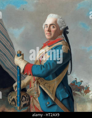 Portrait de Maurice de Saxe (1696-1750), Maréchal de France, 1748. Artiste : Jean-Étienne Liotard, (1702-1789) Banque D'Images