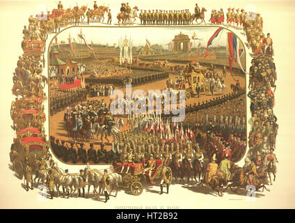 La cérémonie d'entrée d'Alexandre III à Moscou (à partir de l'album), 1883 Coronation. Artiste : Élie Lefeuvre, Konstantin Apollonovitch (1844-1905) Banque D'Images