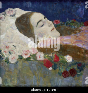 Ria Munk sur son lit de mort, 1912. Artiste : Klimt, Gustav (1862-1918) Banque D'Images