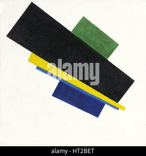 Le suprématisme, 18e de la construction, 1915. Artiste : Kasimir Severinovitch Malevitch, (1878-1935) Banque D'Images